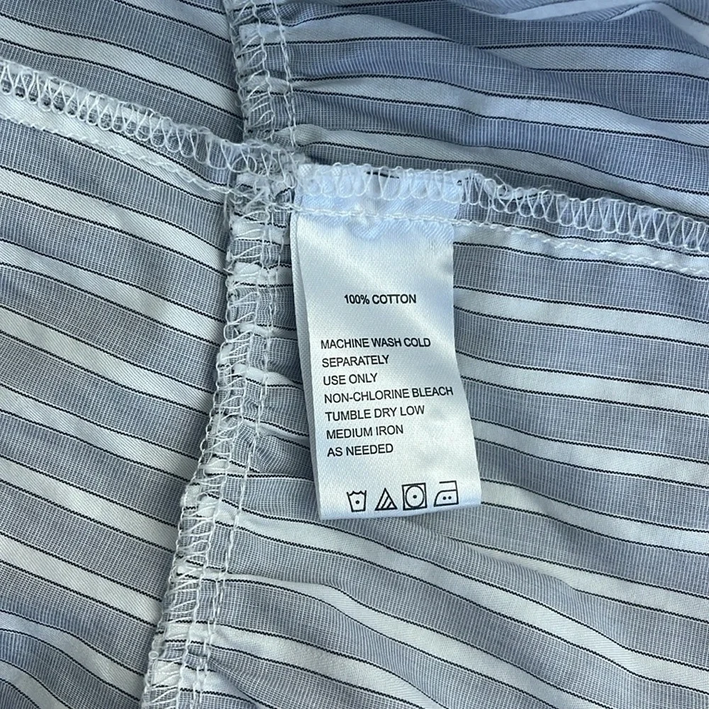 Trovata Birds of Paradis Striped Peplum Blouse Size Small - Picture 4 of 4